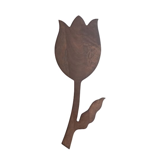 Hello Honey® 20" Tulip-Shaped Natural Mango Wood Serving Board